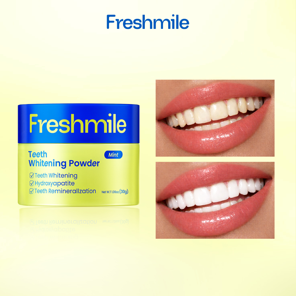 Pó Clareador De Dentes Freshmile , Sabor Menta , Contém Hidroxilapatita ...