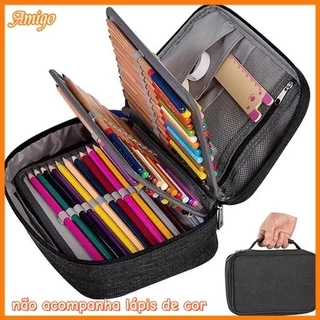 Estojo Escolar Grande Capacidade Com 72 Furos Alta Capcidade 3 Compartimentos bem grande em Oferta na Shopee
