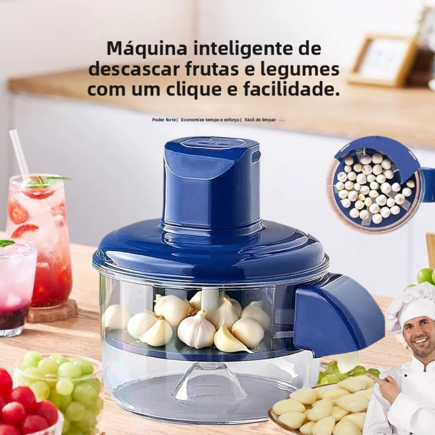 descascador automático de alho em destaque