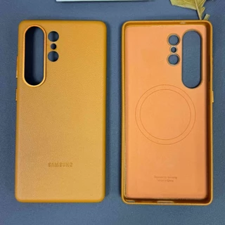 Original Samsung Galaxy S25 Ultra S25Ultra 5G Capa De Couro Magnético Luxo Business Soft Carregamento Sem Fio Proteção T