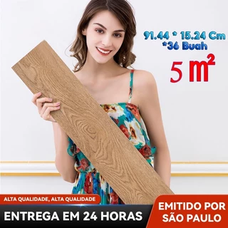 5㎡/36PCS Piso Painel Revestimento VinilicoAdesivo Lavável Madeira - O mofo no adesivo nāo afeta o uso normal