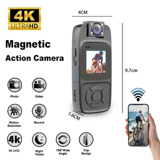 Câmera Corporal 4K Com Microfone Externo , Mini Vídeo E Áudio Pocket Cam 180 ° De Rotação Para Esportes Ao Ar Livre , Bi em Oferta na Shopee