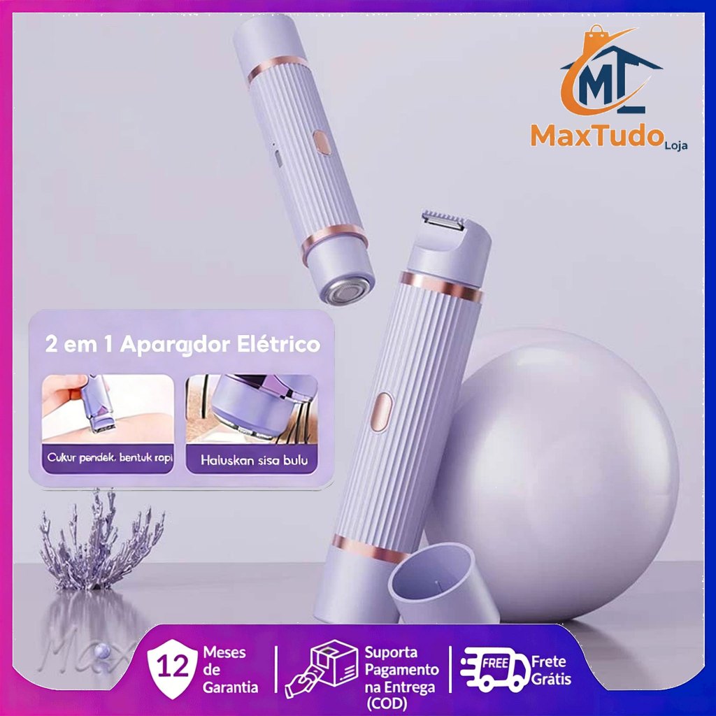 💖💖Mini Depilador Elétrico Feminino Portátil Sem Dor, Recarregável e ...