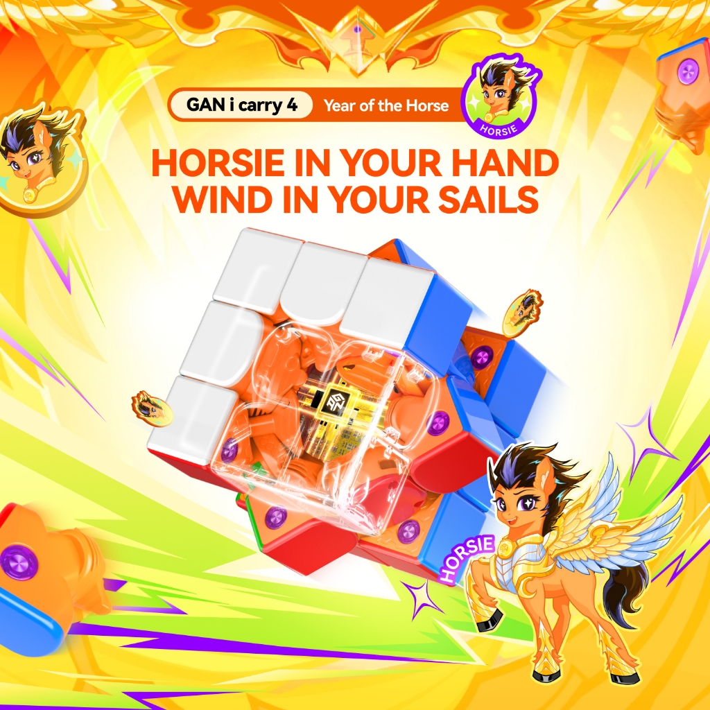 gan-i-carry-4-smart-cube-ano-do-cavalo-edi-o-3x3-speed-frost-vers-o