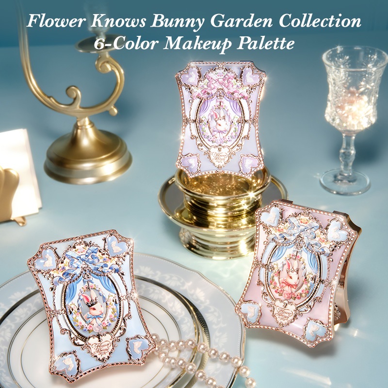 Paleta De Maquiagem De 6 Cores Flower Knows Bunny Garden