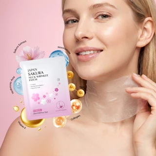 LAIKOU Japan Sakura Neck Wrinkle Patch-Pele Visivelmente Lisa E Nutritiva Com Colágeno , Niacinamida Ácido Hialurônico em Oferta na Shopee