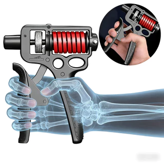 Hand Grip Metal 5-165 Kg Resistente: Fortalecedor De Exercício Para Braço E Antebraço, Mola Com Ajuste De Força