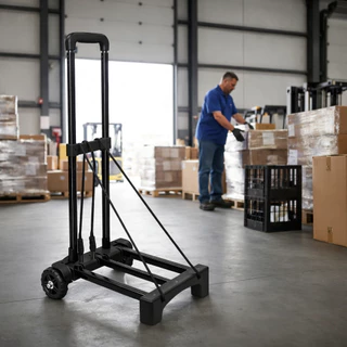 Carrinho De Carga Dobrável com DESCONTO Suporta 140 Kg, 2 Cordões Elásticos Preço Promocional Agora em Oferta na Shopee