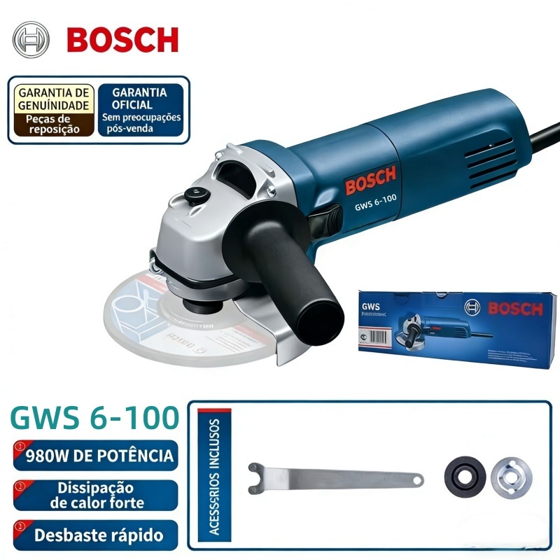 Profissional Esmerilhadeira angular Bosch GWS6-100 1000W - Super potência