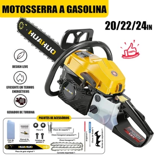 20/22/24 Polegadas 58CC Motosserra Portátil Gasolina Serra De Aço Original em Oferta na Shopee