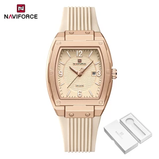 Movimento Do Calendário De Quartzo NAVIFORCE 5070 , Função Luminosa , Pulseira De Silicone , Relógio Feminino em Oferta na Shopee
