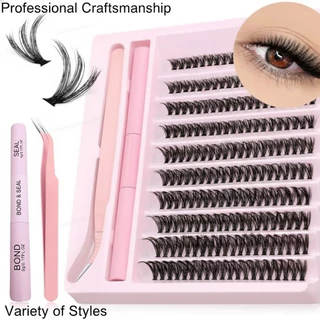 200 Peças Kit De Cluster De Cílios Postiços De Vison Falso C Onda Comprimento Misto Festa De Natal em Oferta na Shopee