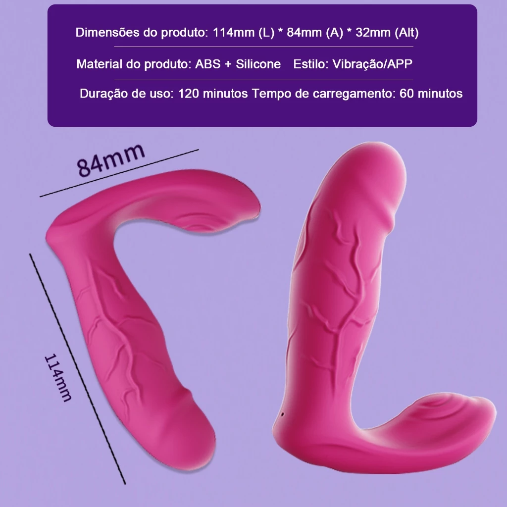 Vibrador de Motor Doble con Control por APP Portátil para Parejas - Juguete Adulto Discreto Recargable