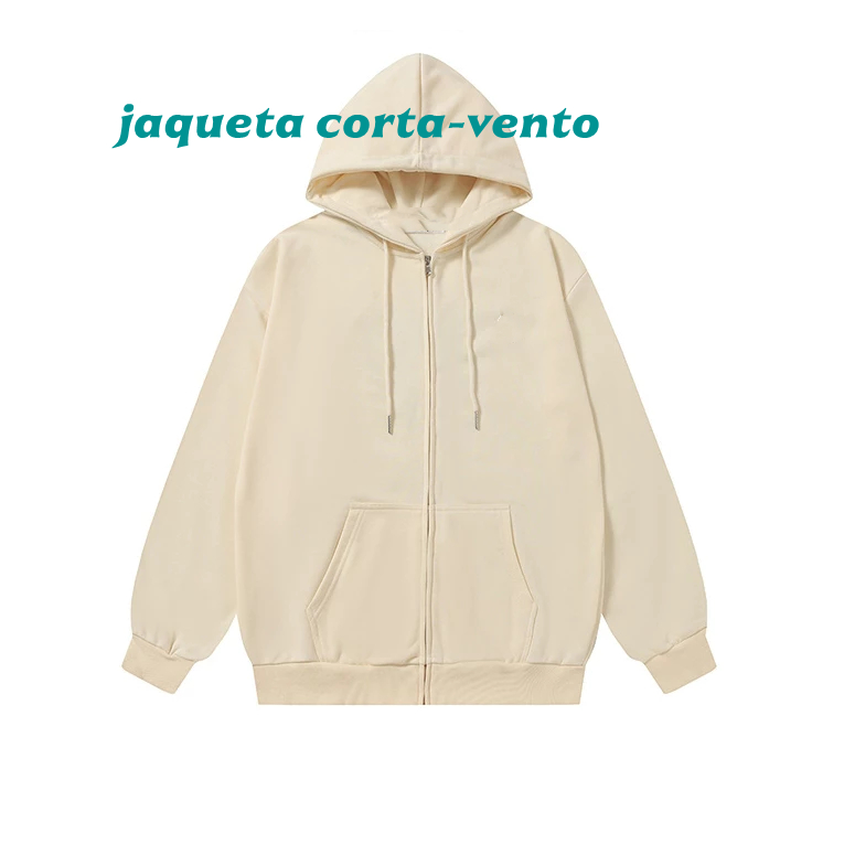 Casal Primavera Outono Novo Estilo Moda All-Match Topo Streetwear Amor Versão Solta Zíper Aberto Manga Longa Ho