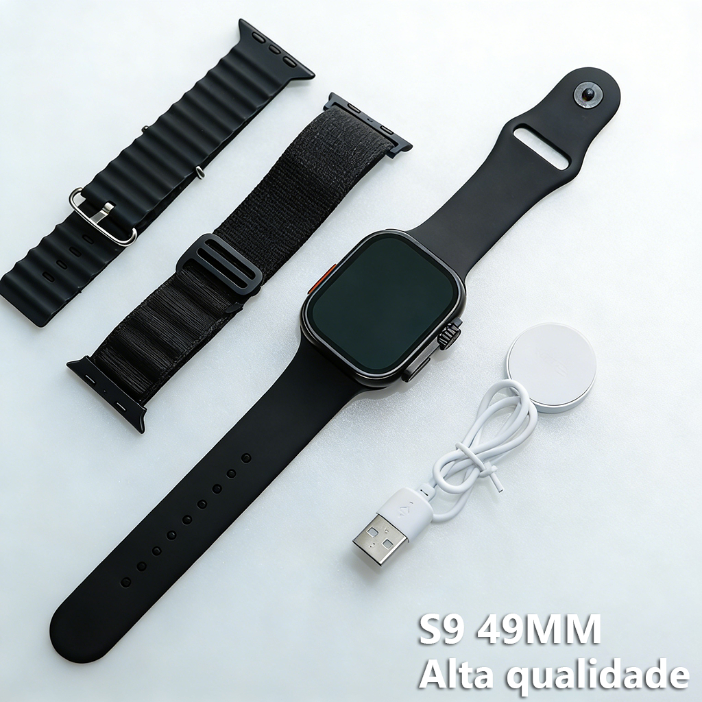 2026 Nova Série 9 Relógio S9 Ultra MAX SmartWatch Esportes Sem Fio À Prova D'água BT Chamada 49MM Para Android e iOS