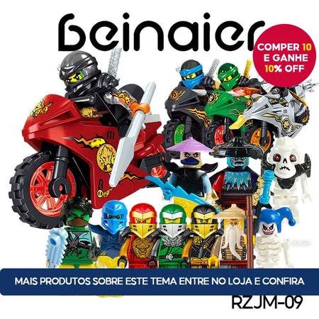 RZJM-9 Minifiguras, brinquedos de blocos de construção de bonecas, presentes de aniversário