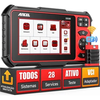 ANCEL DS300 Scanner Automotivo Teste Ativo Obd2 Scanner diagnóstico automotivo Codificação de ECU A/F em Oferta na Shopee