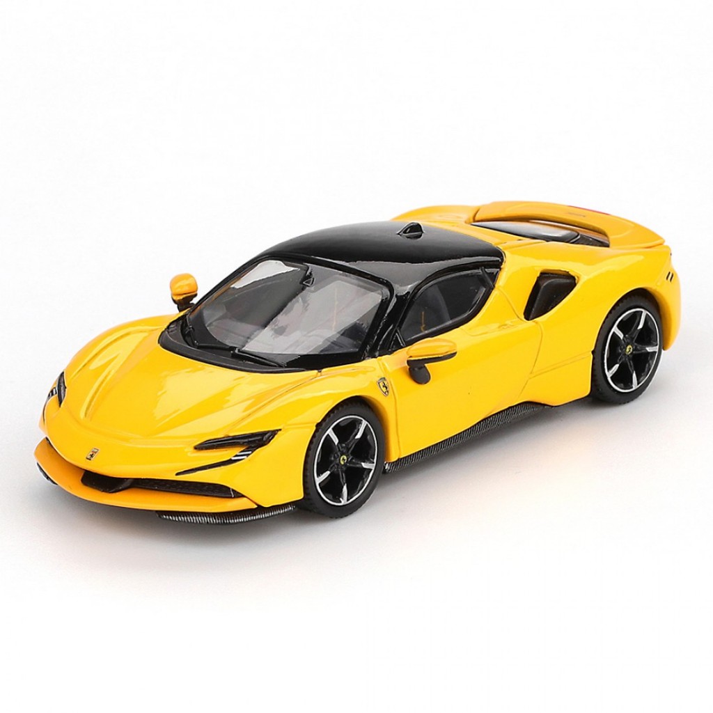 Modelos BBR BBRFER64031 1/64 Ferrari SF90 Giallo Modena Carro Modelo Em Escala Fundida