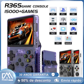 Console Portátil R36S + De 15.000 Jogos Vídeo Game 64g Linux Tela IPS 3.5 Polegadas em Oferta na Shopee