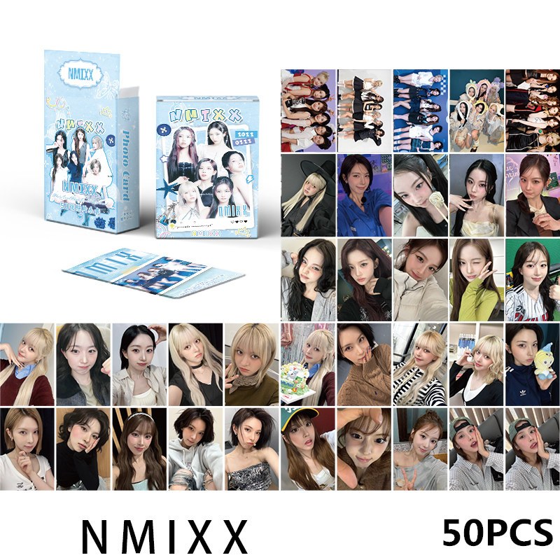 DYH 50pcs/box NMIXX Cartões Laser Fotográficos LOMO Card KPOP
