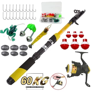 Vara De Pesca 60-120lbs Completa Molinete Inclui Acessórios Para Iscas De Pesca Esportiva Ao Ar Livre Robalo Portátil em Oferta na Shopee