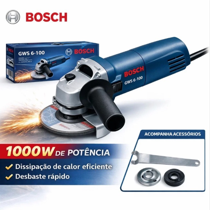 esmerilhadeira lixadeira 220v GWS6-100 1000W lixadeira bosch 127v serra Angular esmerilhadeira Corte