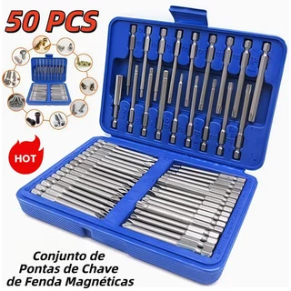 Jogo De Bits Para Parafusadeira Aço Com 50 Peças Magnético Pronta Entregar
