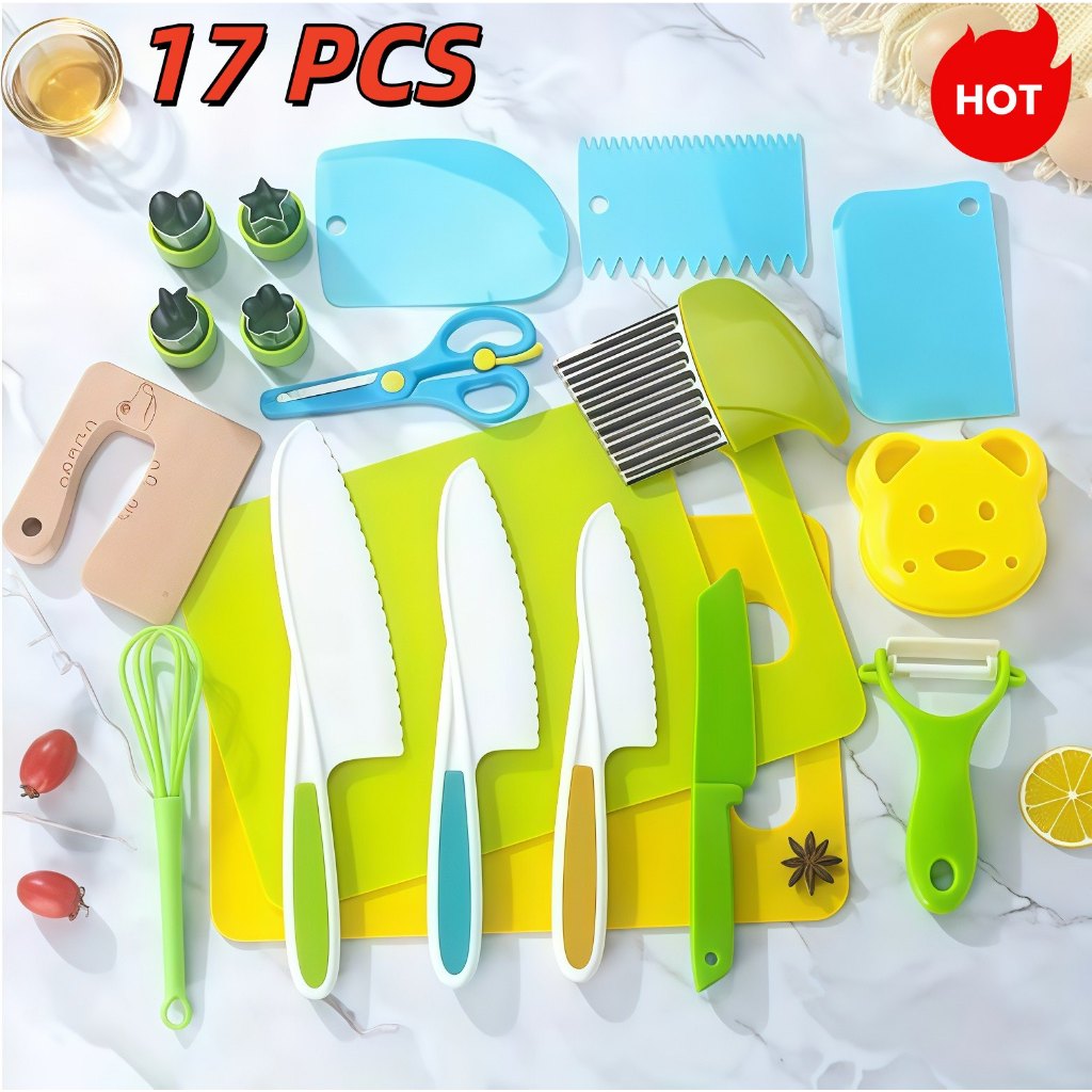 Kit Montessori Cozinha Infantil Educativa 17 Peças
