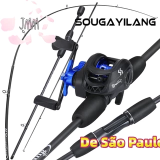 Sougayilang Conjunto De Vara De Pesca 1.8m Fundição Corpo De Carbono Com Carretel De Arremesso 4 Cores 7.2 : 1 Relação D em Oferta na Shopee