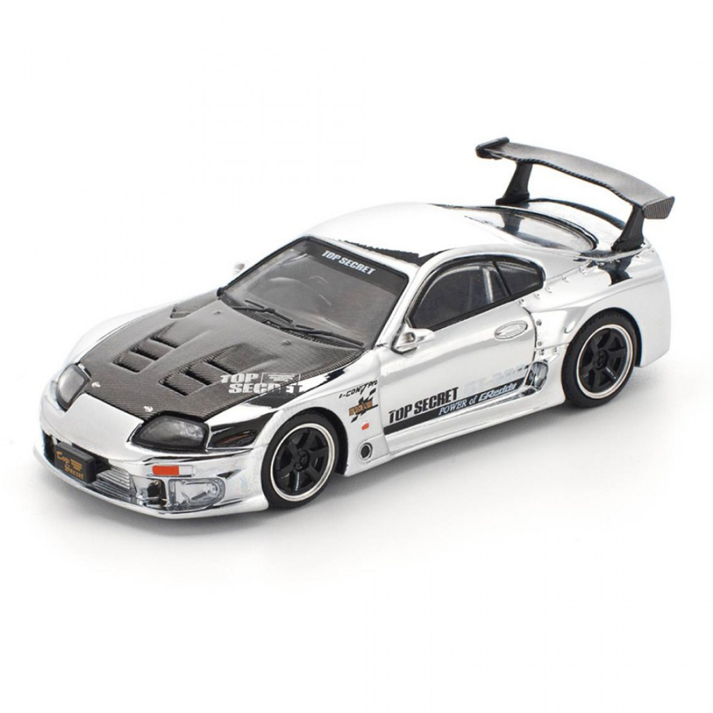 Poprace PR640325 1/64 TOP SECRET GT300 SUPRA Prata Cromado Modelo