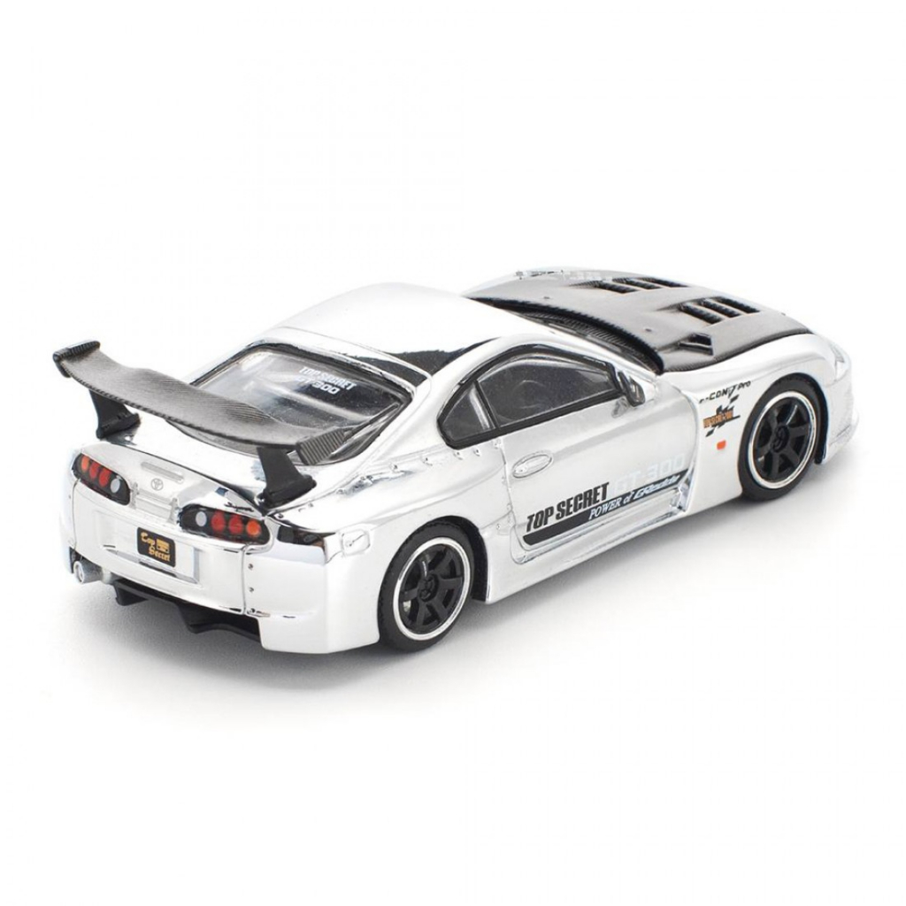 Poprace PR640325 1/64 TOP SECRET GT300 SUPRA Prata Cromado Modelo