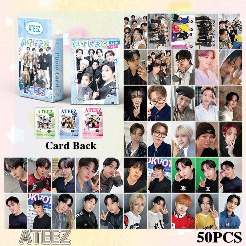 55pcs/box ATEEZ Photocards BAD GOLDEN HOUR : Parte . 5 Álbum LOMO