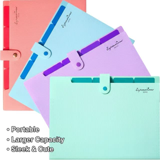 Pasta De Arquivo Expansível Portátil Organizador De 5 Bolsos Para Volta Às Aulas A4-Armazenamento De Estudo Do Aluno em Oferta na Shopee