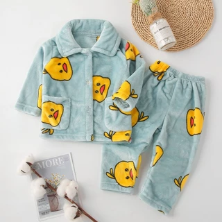 Pijamas Infantis De 1 A 12 Anos , Inverno , Menino , Desenho Animado , Flanela , Mangas Compridas Grossas , Conjunto De em Oferta na Shopee