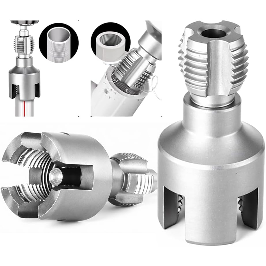 Kit Abridor De Rosca Interno Externo Tubo Cano Água 1/2 e 3/4