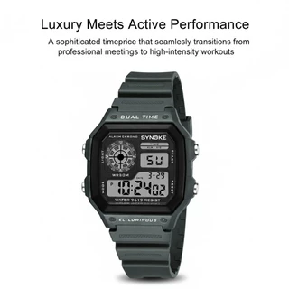 SYNOKE Relógio Esportivo Masculino À Prova D'água , Clássico De Luxo Para Primavera , Fitness , Verão , Aventura , Preto em Oferta na Shopee