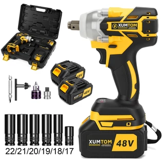 Chave De Impacto Eletrica Profissional 48v Parafusadeira Furadeira 350NM Brushless 2 BateriasToolbox em Oferta na Shopee