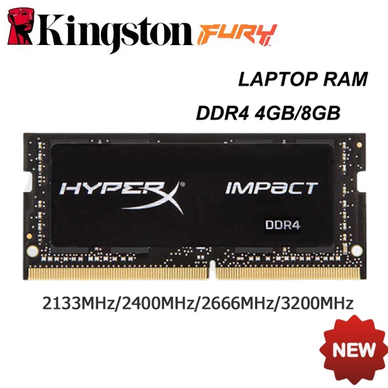 Kingston hyperx Impacto Preto DDR4 RAM 4GB 8GB 16GB 2133MHz 2400MHz 2666MHz 3200MHz 1.2V Notebook Para Memória SODIMM
