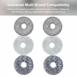 Almofadas Universais Para Esfregão A Vácuo Robô-Compatíveis Com Modelos Ecovacs/Xiaomi/Roborock/Dreame Manutenção De Lim em Oferta na Shopee