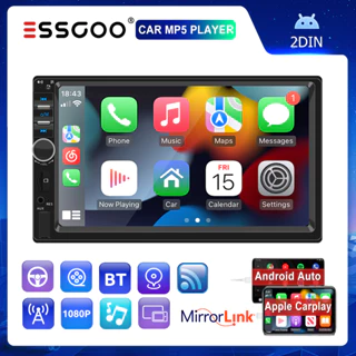 ESSGOO 7018B 2 Din Player Do Carro Din MP5 Bluetooth Estéreo Rádio FM Mirror Link Som Automotivo Multimedia Radio em Oferta na Shopee