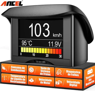 Ancel A202 Digital OBD2 HUD Scanner De Automóvel Display De Velocidade Medidor De Temperatura De consumo De Combust em Oferta na Shopee