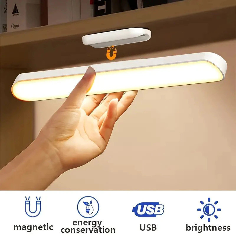 Luminária De Led Sobrepor Bastão Recarregável Sem Fio Com Suporte Magnético E Touch 3 cores com Controle Remoto | Shopee Brasil