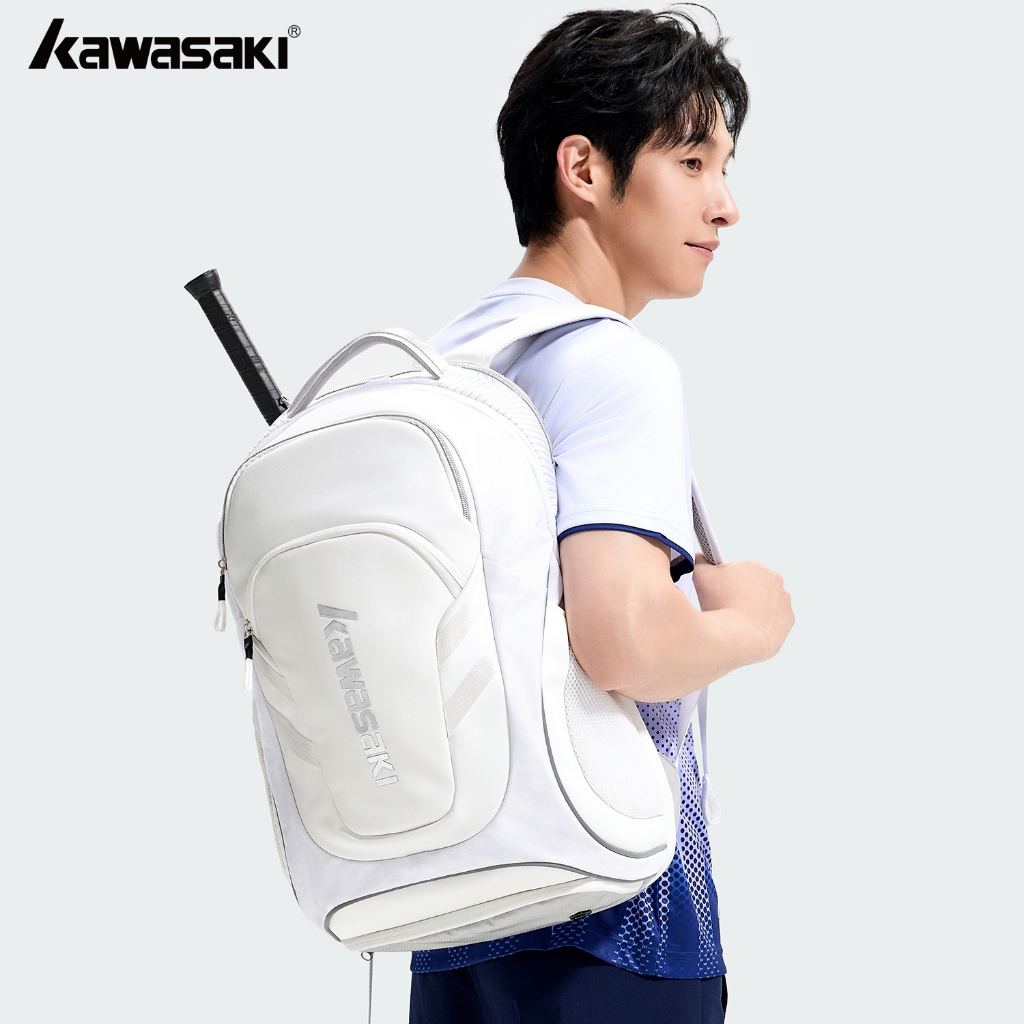 【STRONG】STRONG 006 THERMAL (WHITE) Mochila De Badminton Kawasaki Master Series Com 3 Pacotes De
