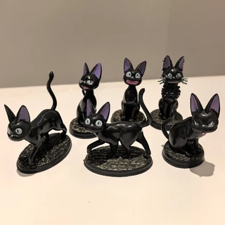 6 Pçs/Set 7cm Dos Desenhos Animados Anime & Manga Gato Preto Série Jiji Desktop DIY Decoração Mini Figuras De Ação PVC M em Oferta na Shopee