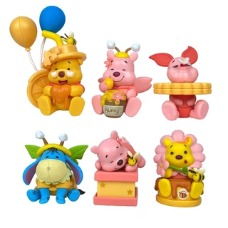 6 Pçs/Set 6-8cm Desenho Animado Anime Winnie the Pooh Sweet Series Bear Piglet Eeyore Balão Q Versão DIY Decoração PVC A em Oferta na Shopee