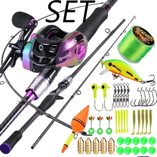 Sougayilang 1.8m Vara De Pesca Carretel Linha Isca Conjunto UL Fibra Carbono Com Metal 7.2 : 1 Relação Engrenagem Arrast em Oferta na Shopee