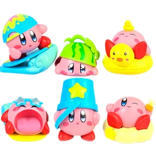 6 Pçs/Set 6cm Japão Jogo Kirby Figura Melancia Surf Estrela Q Versão PVC Figuras De Ação Modelo Desktop Decoração Boneca em Oferta na Shopee