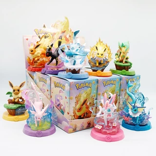 9 Pçs/Set 12cm Anime Pokémon Q Versão GK Estátua Eevee Sylveon Vaporeon Jolteon Flareon Espeon Umbreon Leafeon Glaceon P em Oferta na Shopee