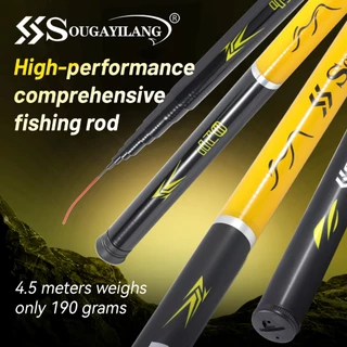 Sougayilang Vara De Pesca De 2.7m-6.3m , Cabo Telescópico Com Para Em Lago , Forte , Super Leve , Portátil em Oferta na Shopee