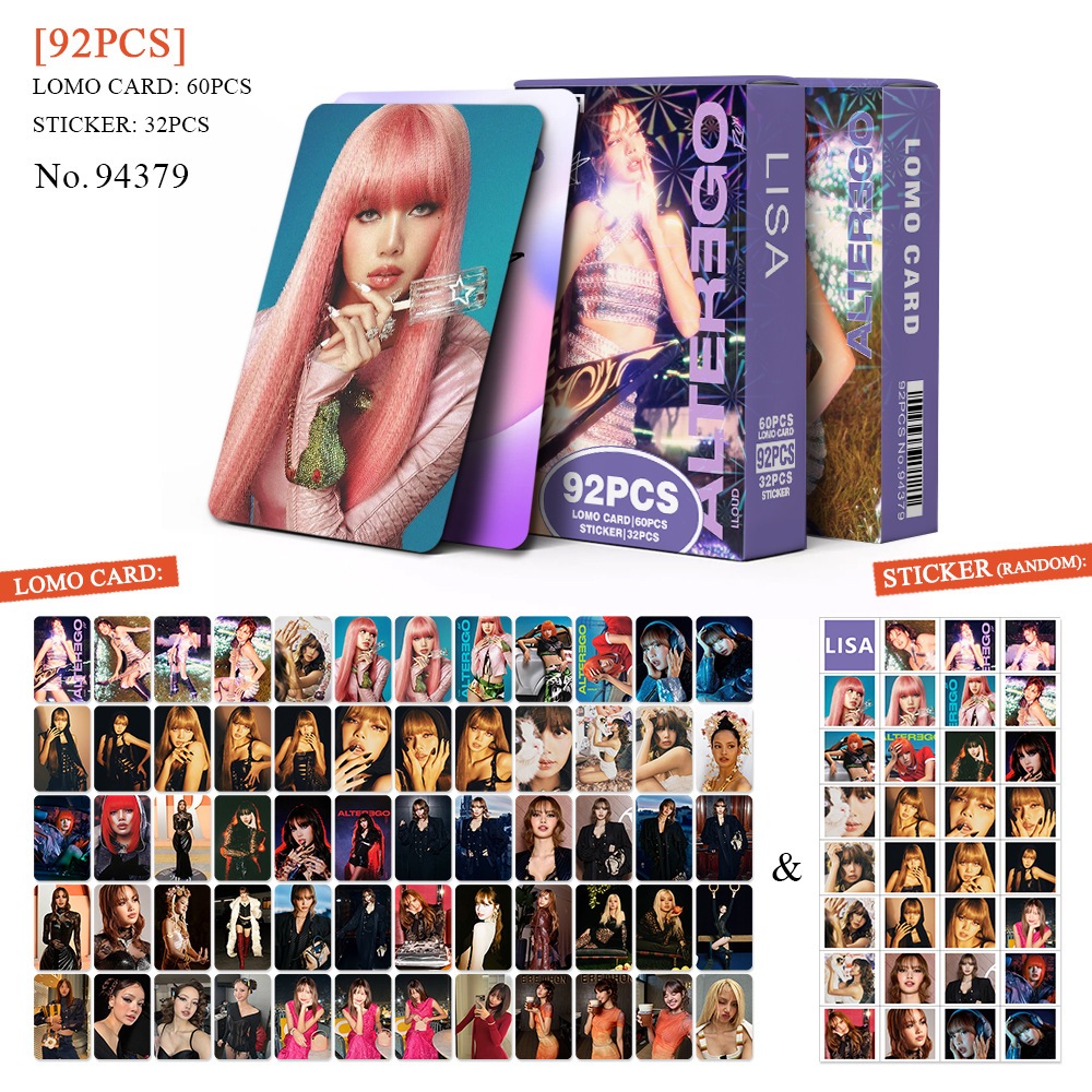 KPOP 92pcs/box BLACKPINK Photocard LIASA JENNIE JISOO ROSE Álbum